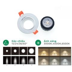 Chóa đèn led âm trần spotlight ELV IP20 ELV2706/VL-C1804D