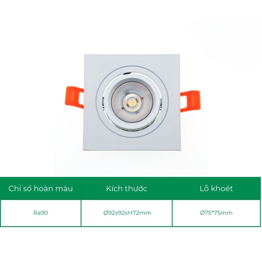 Chóa đèn led âm trần spotlight ELV IP20 ELV801E-M