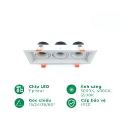 Chóa đèn led âm trần spotlight ELV IP20 ELV803F