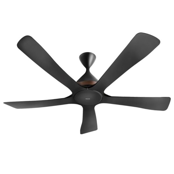 Quạt trần Panasonic 5 cánh 150cm 54W DC màu Đen điều khiển từ xa 10 cấp độ gió F-60DHN