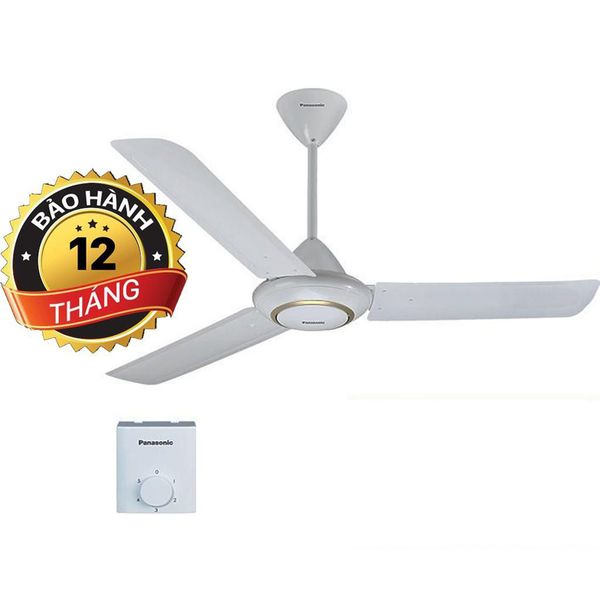 Quạt trần Panasonic 3 cánh 150cm 66W AC màu Trắng 5 cấp độ gió F-60MZ2