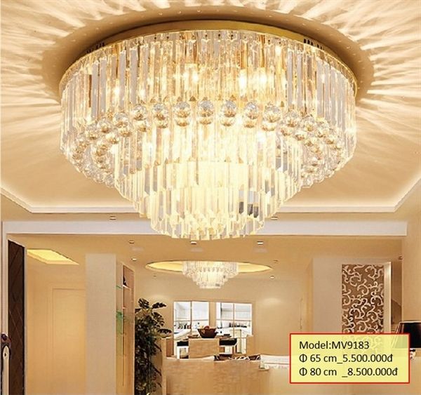 HT Đèn mâm pha lê tròn D800 MV9183-800 HTDMPL-009-AB