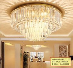 HT Đèn mâm pha lê tròn D800 MV9183-800 HTDMPL-009-AB