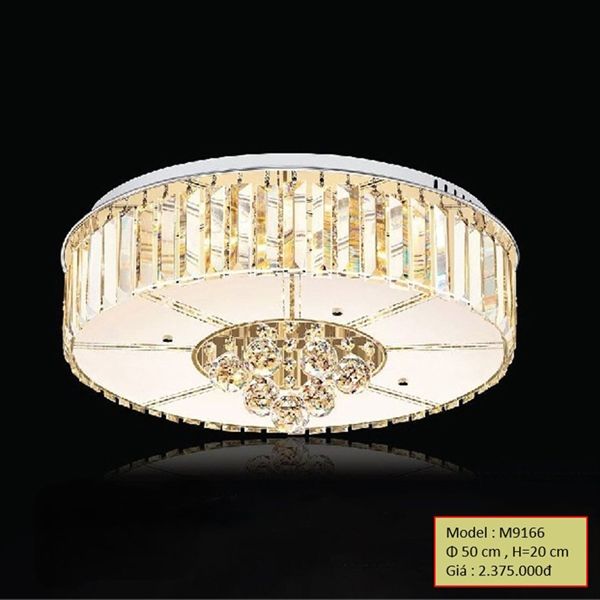 HT Đèn mâm pha lê tròn D50cm, H=20cm M9166 HTDMPL-019