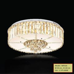 HT Đèn mâm pha lê tròn D50cm, H=20cm M9166 HTDMPL-019