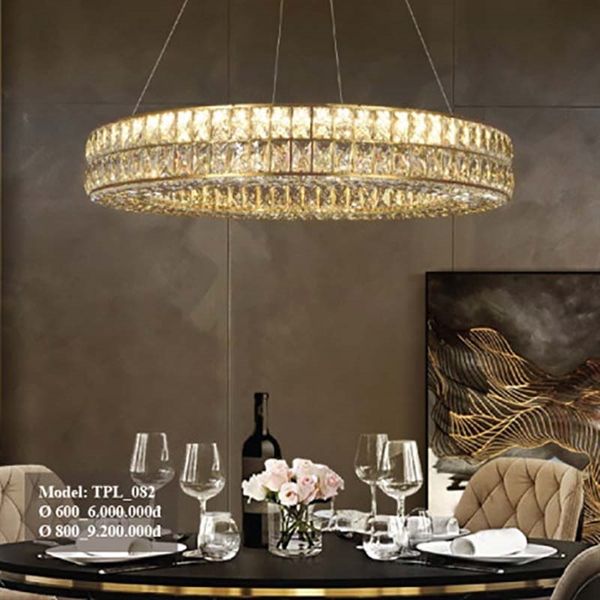 HT Đèn thả pha lê tròn D60cm TPL_082-600 HTTHPL-132-60