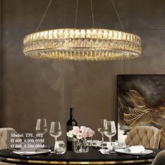 HT Đèn thả pha lê tròn D60cm TPL_082-600 HTTHPL-132-60