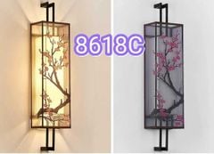 Đèn tường trang trí hình chữ nhật cây đào 8616C VLDTTR-056