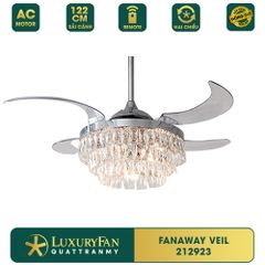 Quạt trần đèn thu cánh Úc Fanaway Veil 4 cánh 122cm 60w AC