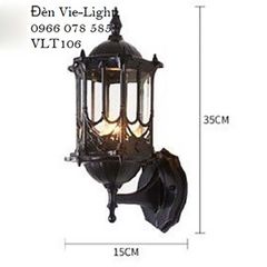 Đèn tường chùa thân màu đen KT H35*D15 VLDTCH-106