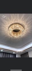 Đèn mâm pha lê phòng khách tròn D650 VLDMPL-025