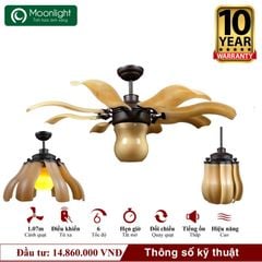 Quạt trần đèn Mr.Vu FIORE 8 cánh 1m08 59W AC