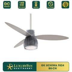 Quạt trần đèn Mỹ Minka Uchiwa 3 cánh 142cm 38w DC