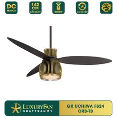 Quạt trần đèn Mỹ Minka Uchiwa 3 cánh 142cm 38w DC