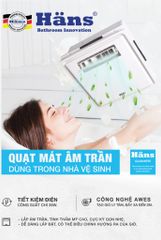 Quạt mát âm trần công tắc Hans H10S