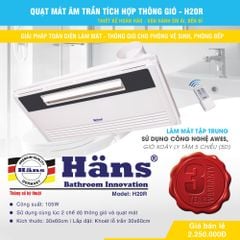 Quạt mát âm trần tích hợp thông gió Hans H20R