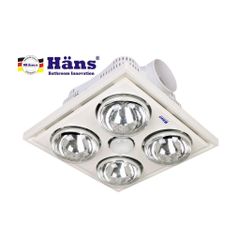 Đèn sưởi nhà tắm 4 bóng âm trần Hans - H4B