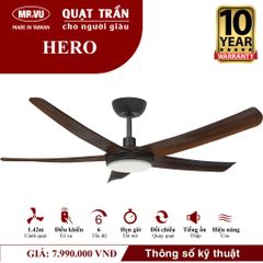 Quạt trần Mr.Vu HERO 5 cánh 1m42 50W DC