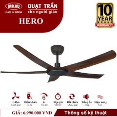 Quạt trần Mr.Vu HERO 5 cánh 1m42 50W DC