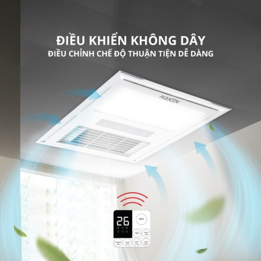 SƯỞI ÂM TRẦN ĐA NĂNG HAKEN 4TRONG1 HK-QS33 Kích thước 300x300mm