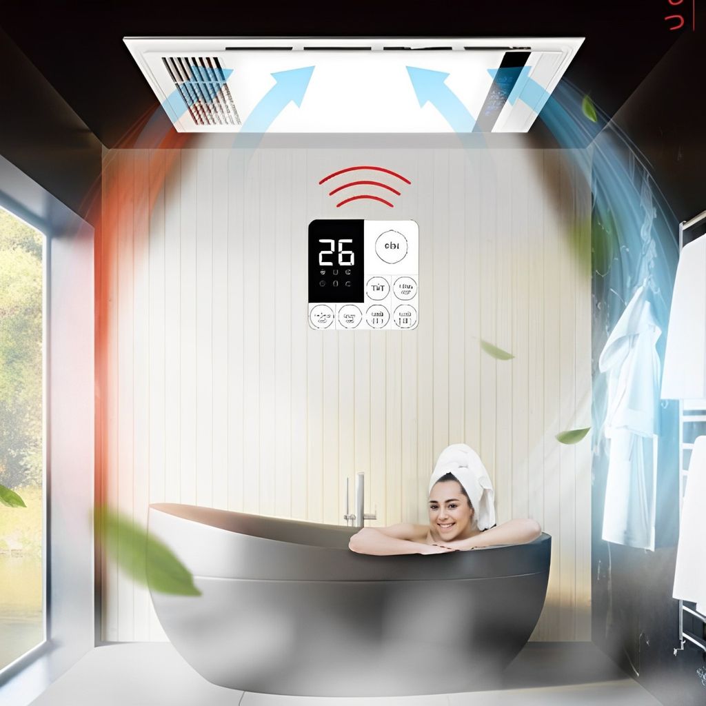 Đèn sưởi âm trần đa năng HAKEN 4TRONG1 HK-QS36 Kích thước 600 x 300mm