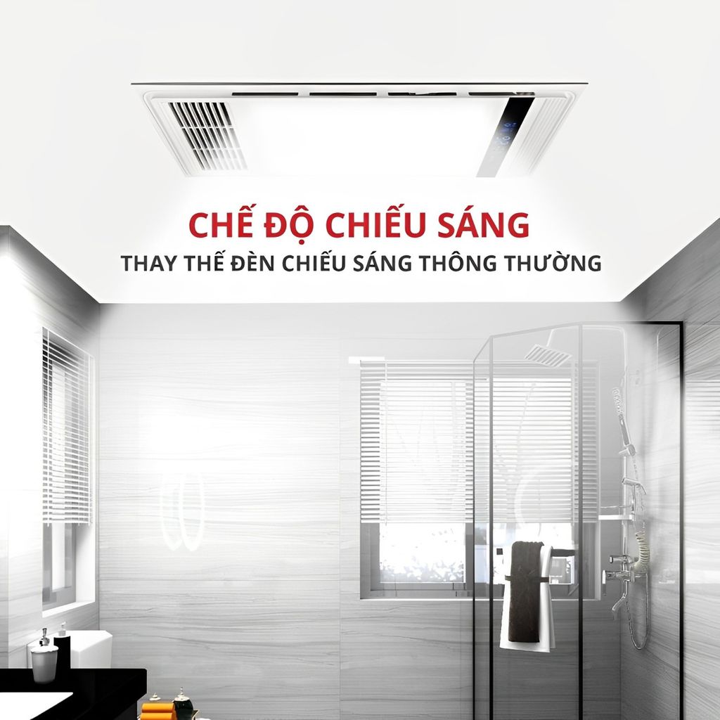 Đèn sưởi âm trần đa năng HAKEN 4TRONG1 HK-QS36 Kích thước 600 x 300mm