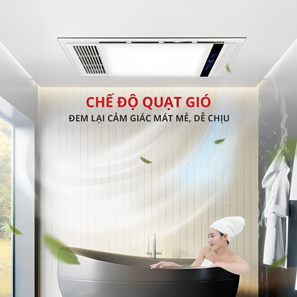 Đèn sưởi âm trần đa năng HAKEN 4TRONG1 HK-QS36 Kích thước 600 x 300mm