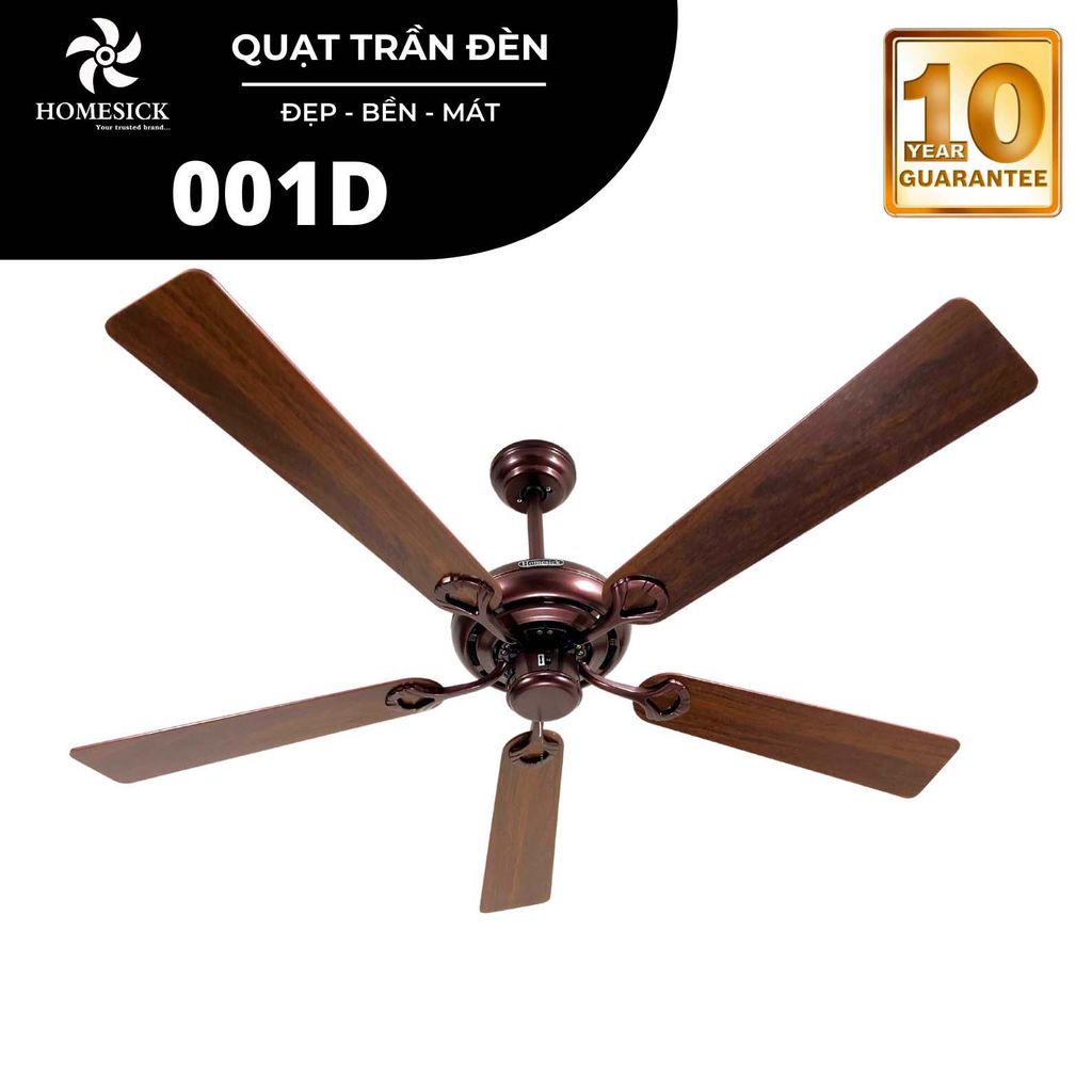 Quạt trần Homesick 5 cánh 132cm 80w AC 001D VLQTHO-002