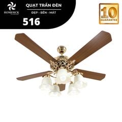 Quạt trần đèn Homesick 5 cánh 135cm 80w AC 516 VLQTHO-018