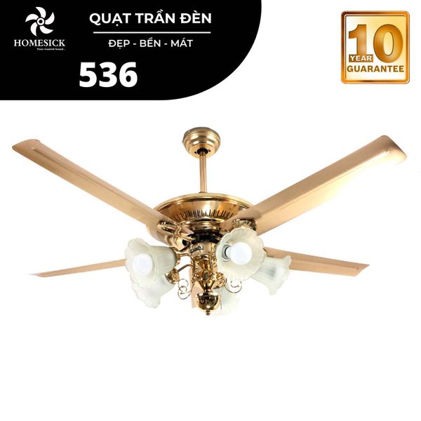 Quạt trần đèn Homesick 5 cánh 135cm 80w AC 536 VLQTHO-021