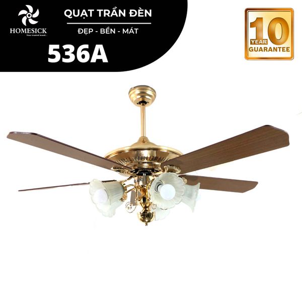 Quạt trần đèn Homesick 5 cánh 135cm 80w AC 536A VLQTHO-022