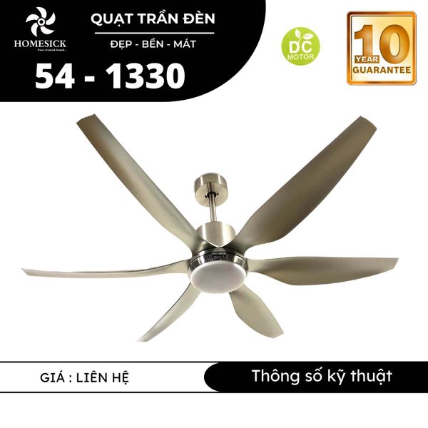 Quạt trần đèn Homesick 6 cánh 137cm 55w DC 54-1330 VLQTHO-003