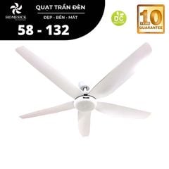 Quạt trần đèn Homesick 5 cánh 152cm 55w DC 58-132 VLQTHO-006