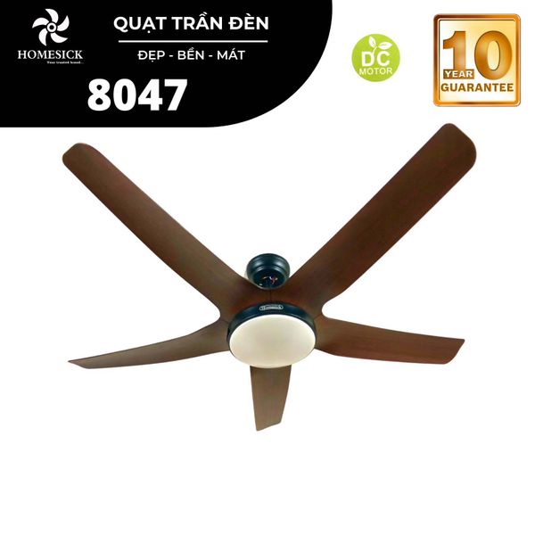 Quạt trần đèn Homesick 5 cánh 155cm 55w DC 8047 VLQTHO-027