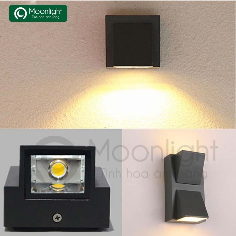 Đèn tường hiện đại ngoài trời màu đen HTDTHD-005