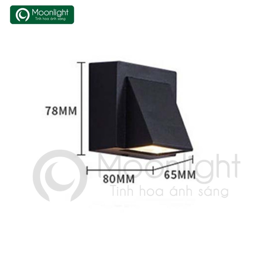Đèn tường hiện đại ngoài trời màu đen HTDTHD-005
