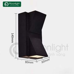 Đèn tường hiện đại ngoài trời màu đen HTDTHD-005