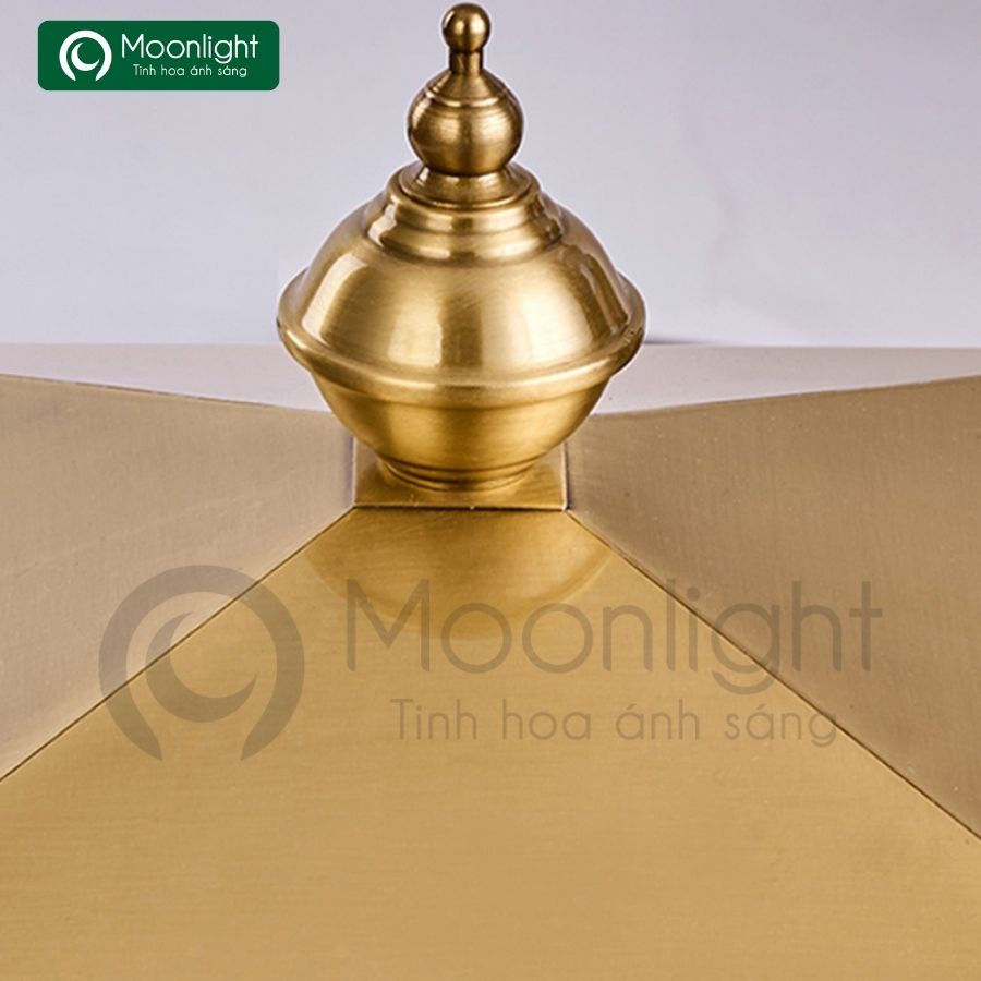 Đèn trụ cổng hàng rào vuông đồng VLNTTC-028