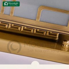 Đèn trụ cổng hàng rào vuông đồng VLNTTC-028