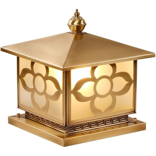 Đèn trụ cổng hàng rào vuông đồng H5046 HTNTTC-011