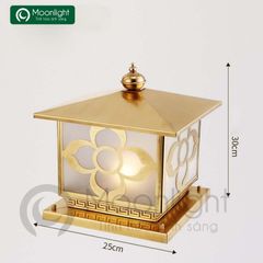 Đèn trụ cổng hàng rào vuông đồng H5046 HTNTTC-011