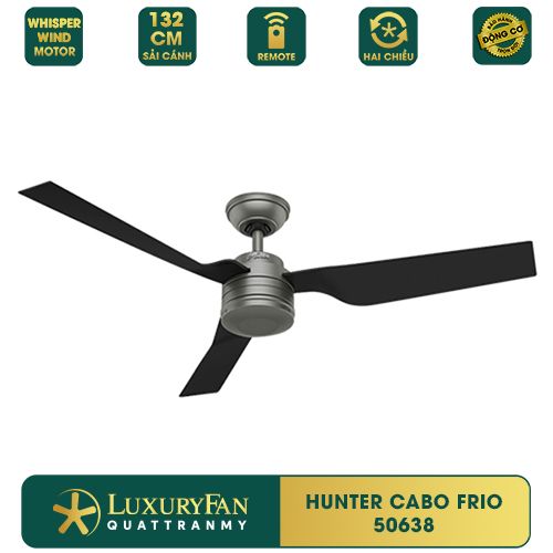 Quạt trần Mỹ Hunter Cabo Frio 3 cánh 132cm 100w AC - có đèn