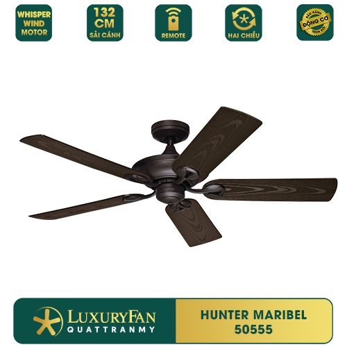 Quạt trần Mỹ Hunter Maribel 5 cánh 132cm 102w AC