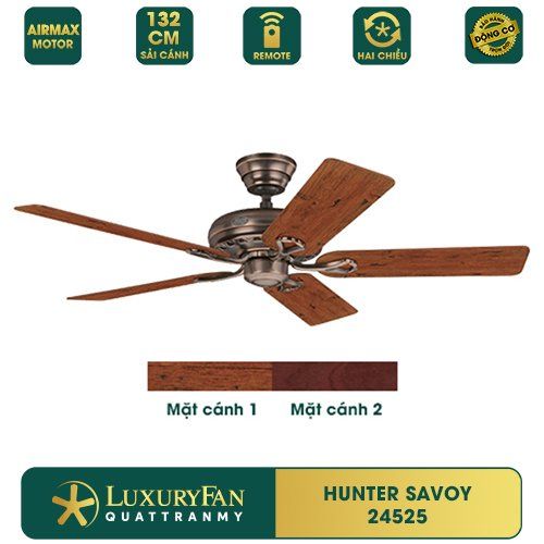 Quạt trần Mỹ Hunter Savoy 5 cánh 132cm 100w AC