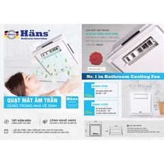 Quạt mát âm trần công tắc Hans H10S