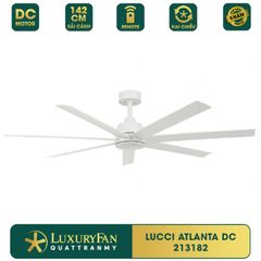 Quạt trần đèn Úc Lucci Atlanta 7 cánh 142cm 42w DC