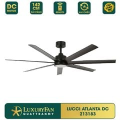 Quạt trần đèn Úc Lucci Atlanta 7 cánh 142cm 42w DC