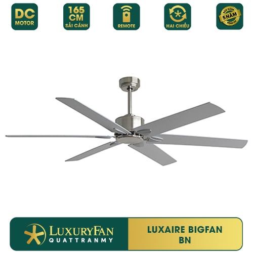 Quạt trần Đài Loan Luxaire Bigfan 65'' 6 cánh 165cm 60w DC