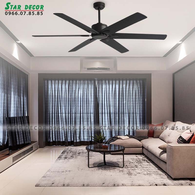 Quạt trần Đài Loan Luxaire Bigfan 65'' 6 cánh 165cm 60w DC