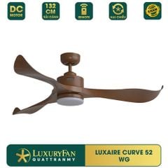 Quạt trần đèn Đài Loan Luxaire Curve 3 cánh 107/132/142cm 45w DC